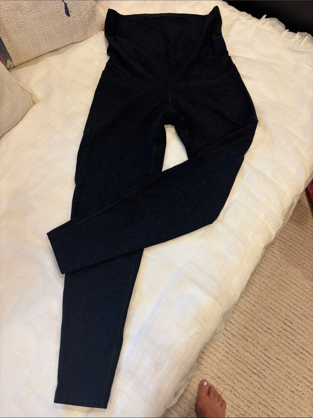 Beyond the Bump Black High-Waist Maternity Leggings